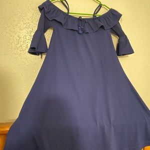 Cold shoulder long sleeve dress